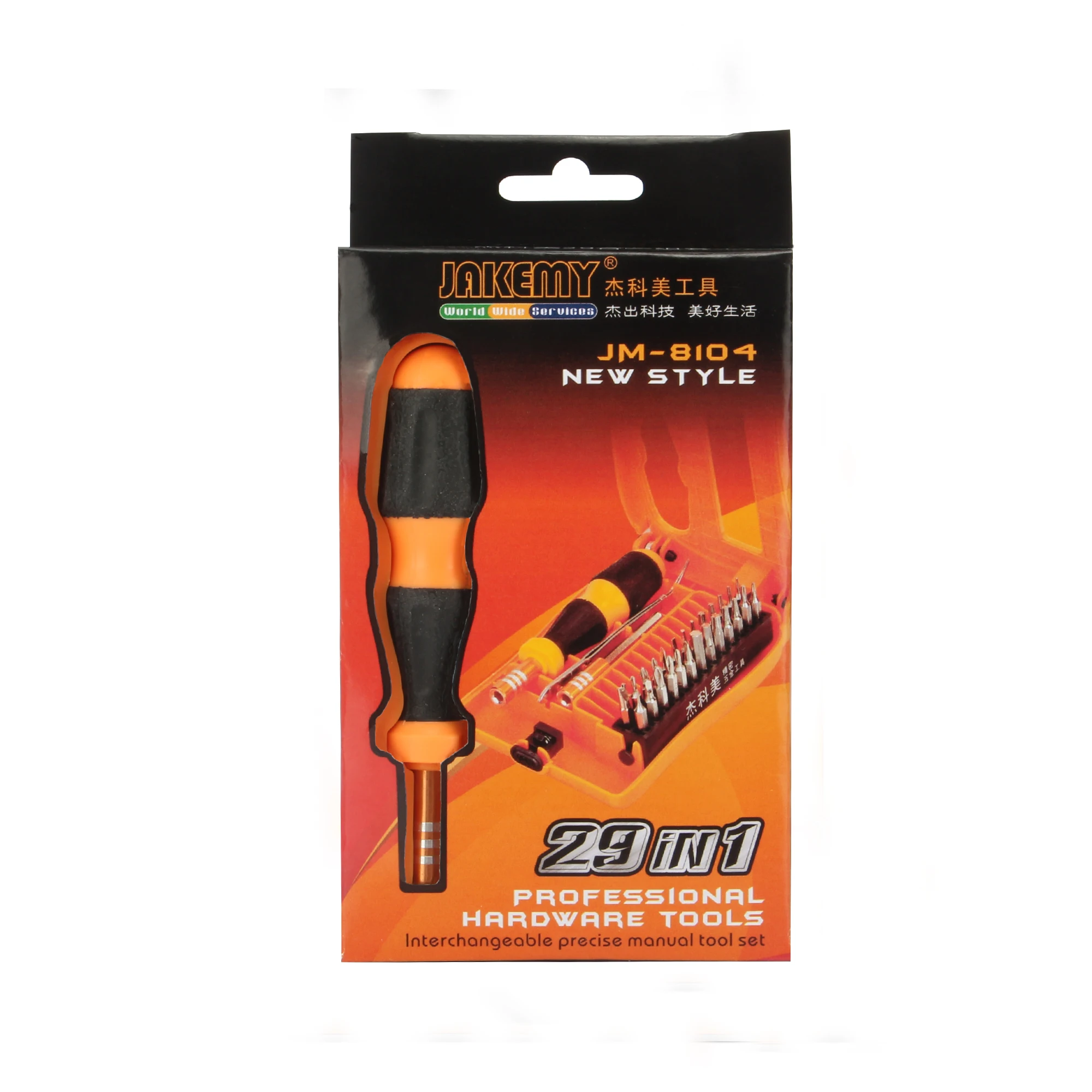 

JM-8104 29 IN 1 High Quality Precision Screwdriver Tool Kit with Adjustable Ratchet Handle and Tweezers for Electronics