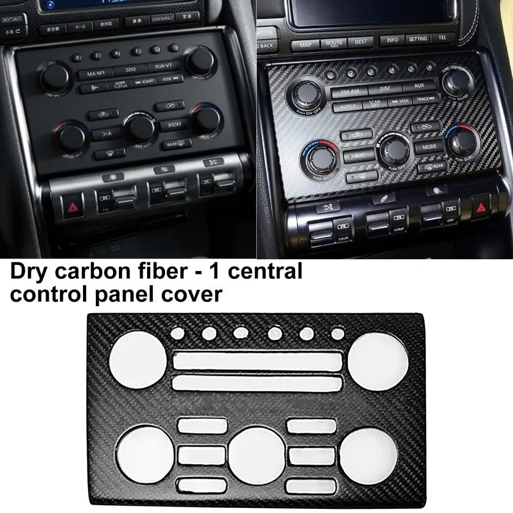 

Panel Cover Waterproof Dust-proof Carbon Fiber Anti-scratch Center Control Panel Trim for Nissan GT-R35 2008-2016