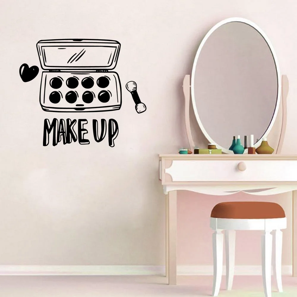 Романтический Make Up настенные художественные виниловые наклейки для детской