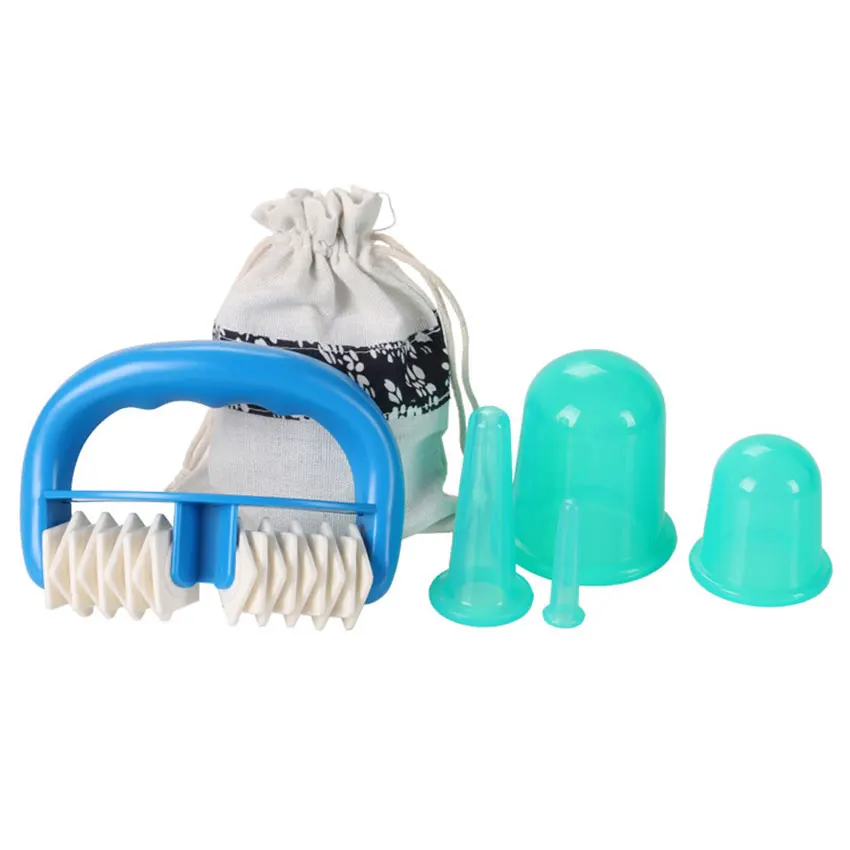 

Пять антижировых силикагелевых чашек, массажер для липосакции и удаления тела, роликовое колесо, обезболивающий массаж, ручная присоска