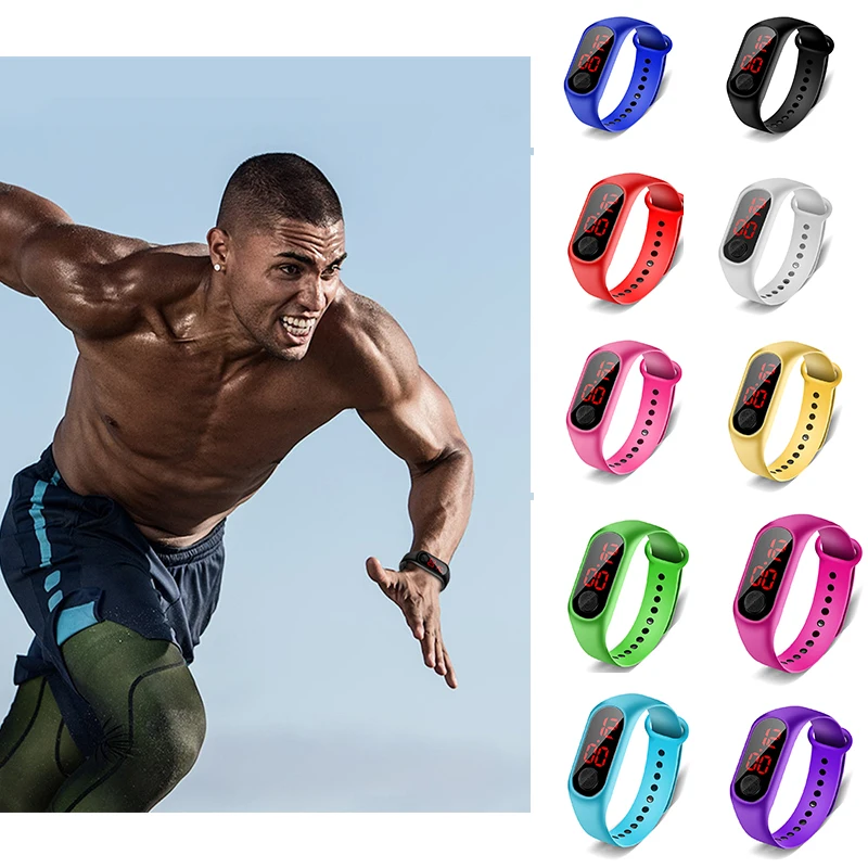 Часы мужские/женские цифровые электронные спортивные светодиодные