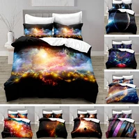3d printing space style duvet cover with pillowcase bedroom decoration queen size bedding bedroom set king size bed