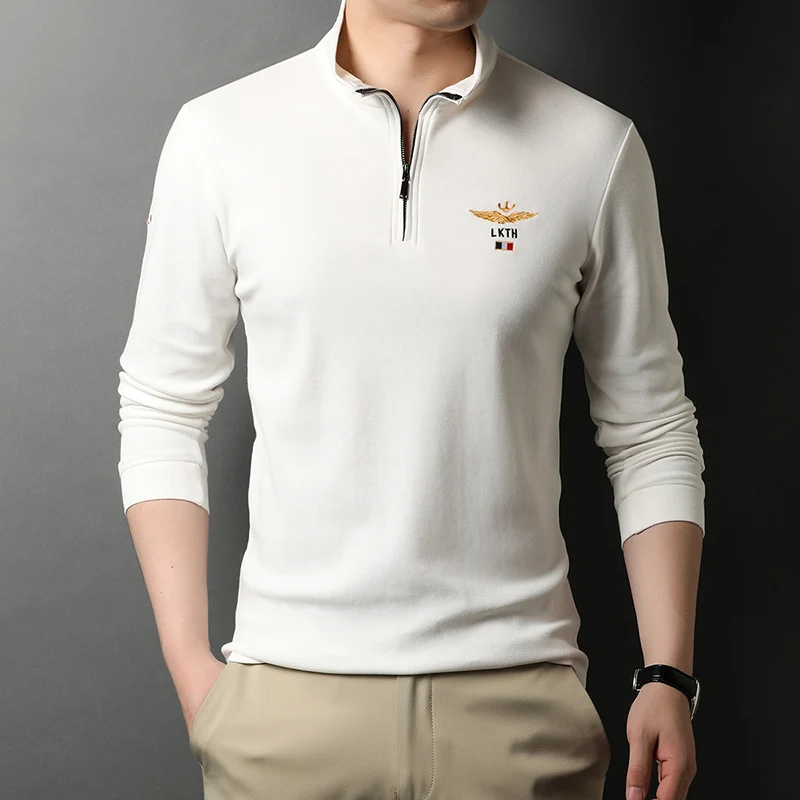 Рубашка-поло мужская в полоску 100% хлопок модная брендовая дизайнерская