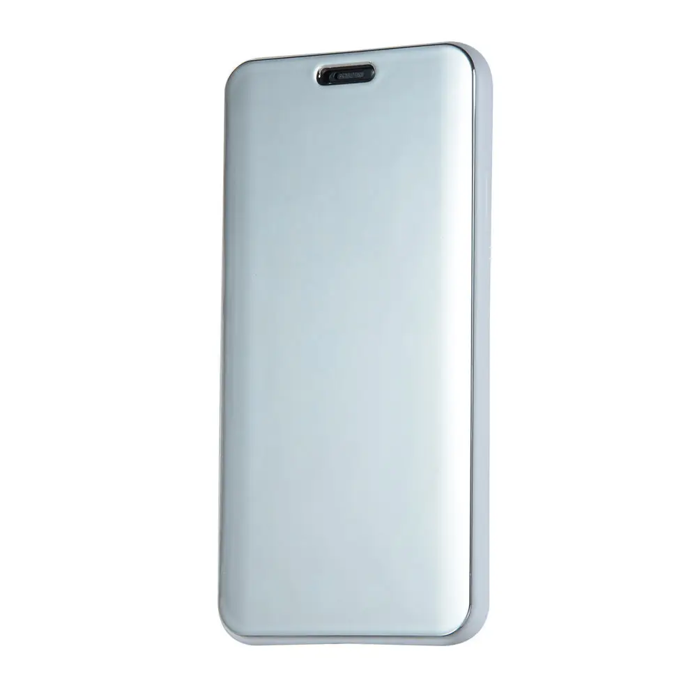 C зеркальным покрытием Роскошный чехол-книжка чехол для iPhone 11 Pro X XS MAX XR 6, 6 S, 7, 8plus, однотонный флип-чехол защитный корпус с защитой от пыли - Цвет: Silver
