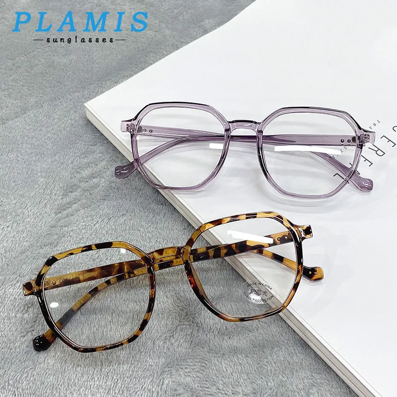 

Trends Office Anti Blue Light Eyeglass Oversized Irregular Glasse Transparent Computer Men Gaming Anti Radiation Spectacle Frame