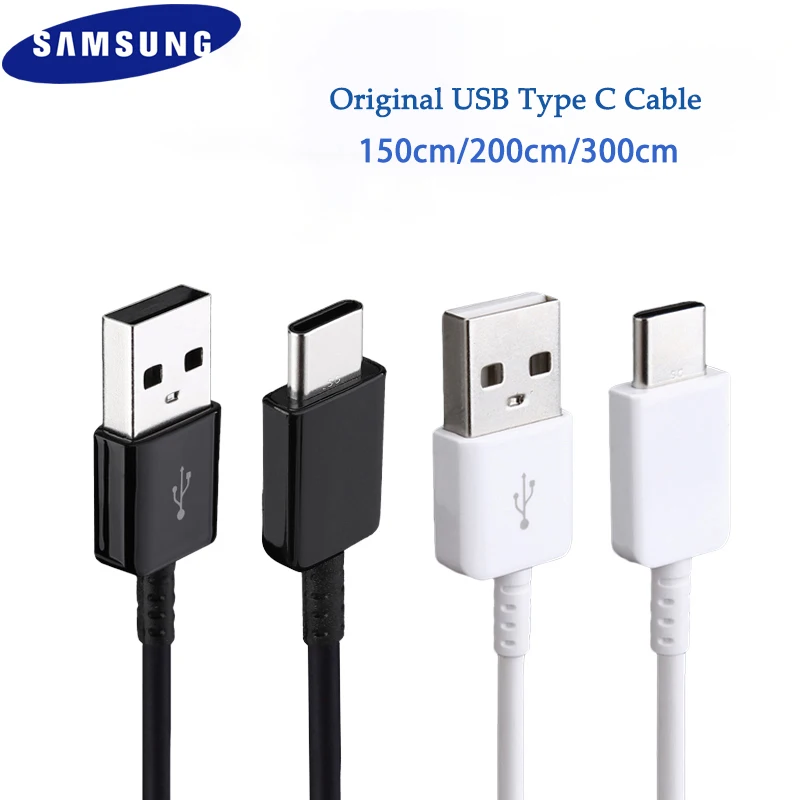 Оригинальный кабель Samsung типа C 150/200/300 см для быстрой зарядки и передачи данных