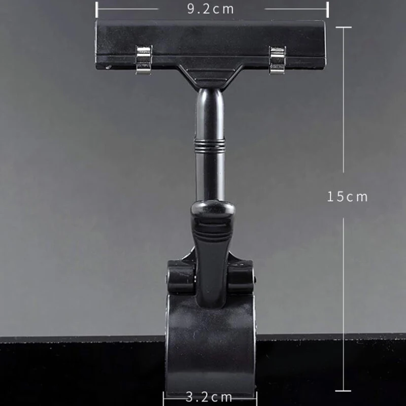 

36 PACK Adjustable Plastic Clip Style Merchandise Logo Display Clip Bracket (Black)