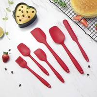 silicone cream cake spatula set heat resistant one piece seamless non stick spatula oil brush for cooking baking mixing