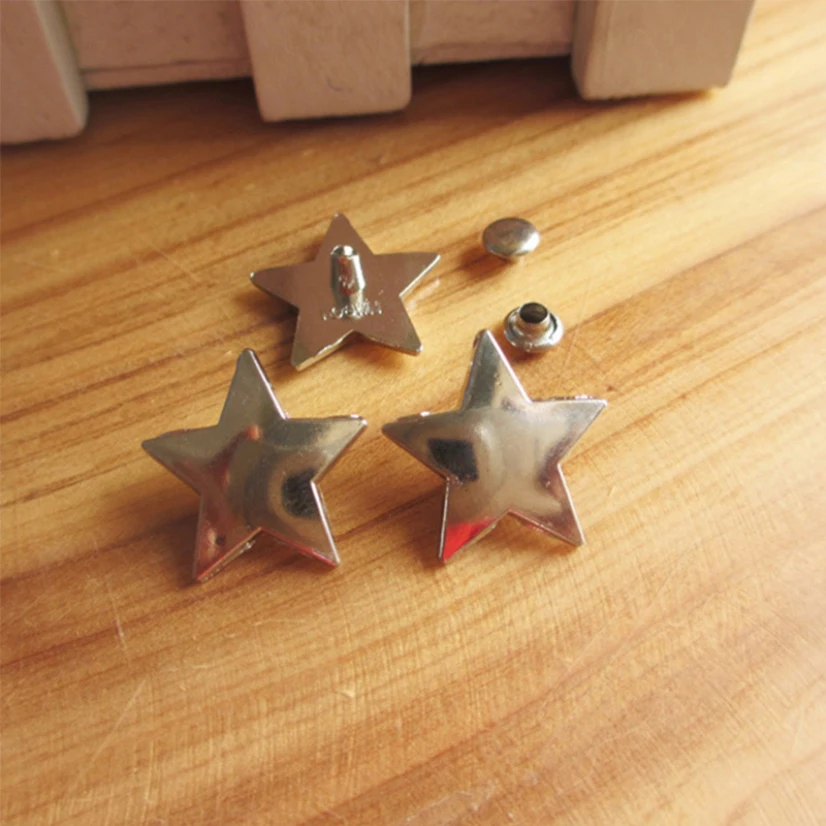 10 комплектов плоские звезды заклепки кожаные шпильки сделай сам для одежды сумки