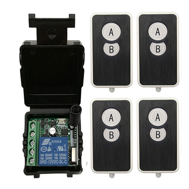 Радиоуправляемый беспроводной переключатель 12 В постоянного тока 1 канал 10 А 315