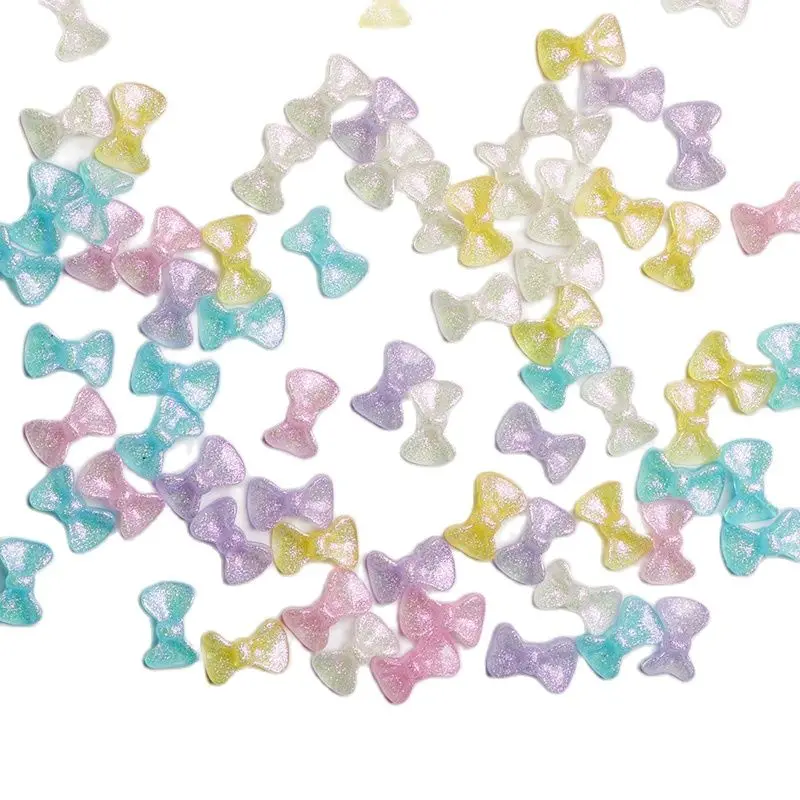 Новый перламутровый светильник из смолы с плоской спинкой галстук-бабочка 6х9 мм