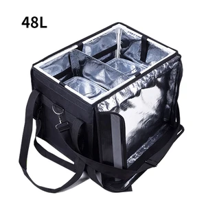48l extra large thermal food bag cooler bag square refrigerator box fresh food delivery backpack insulated cool bag for meal free global shipping
