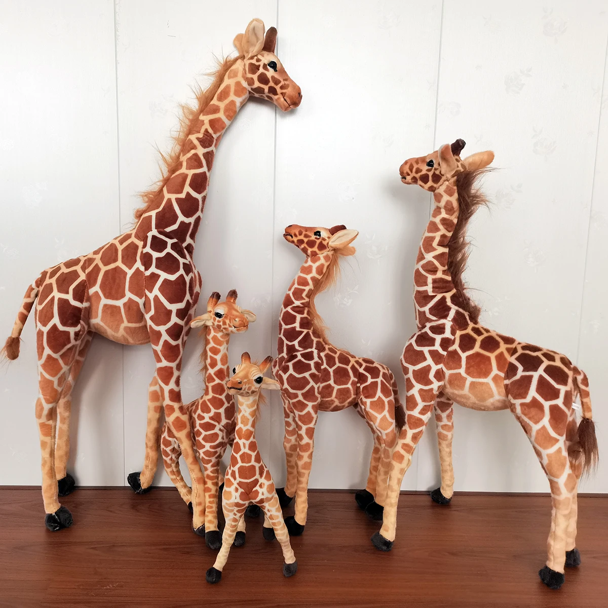 48 ~ 125 см стоячий Регулируемый жираф игрушка мягкая имитация зоопарка животное