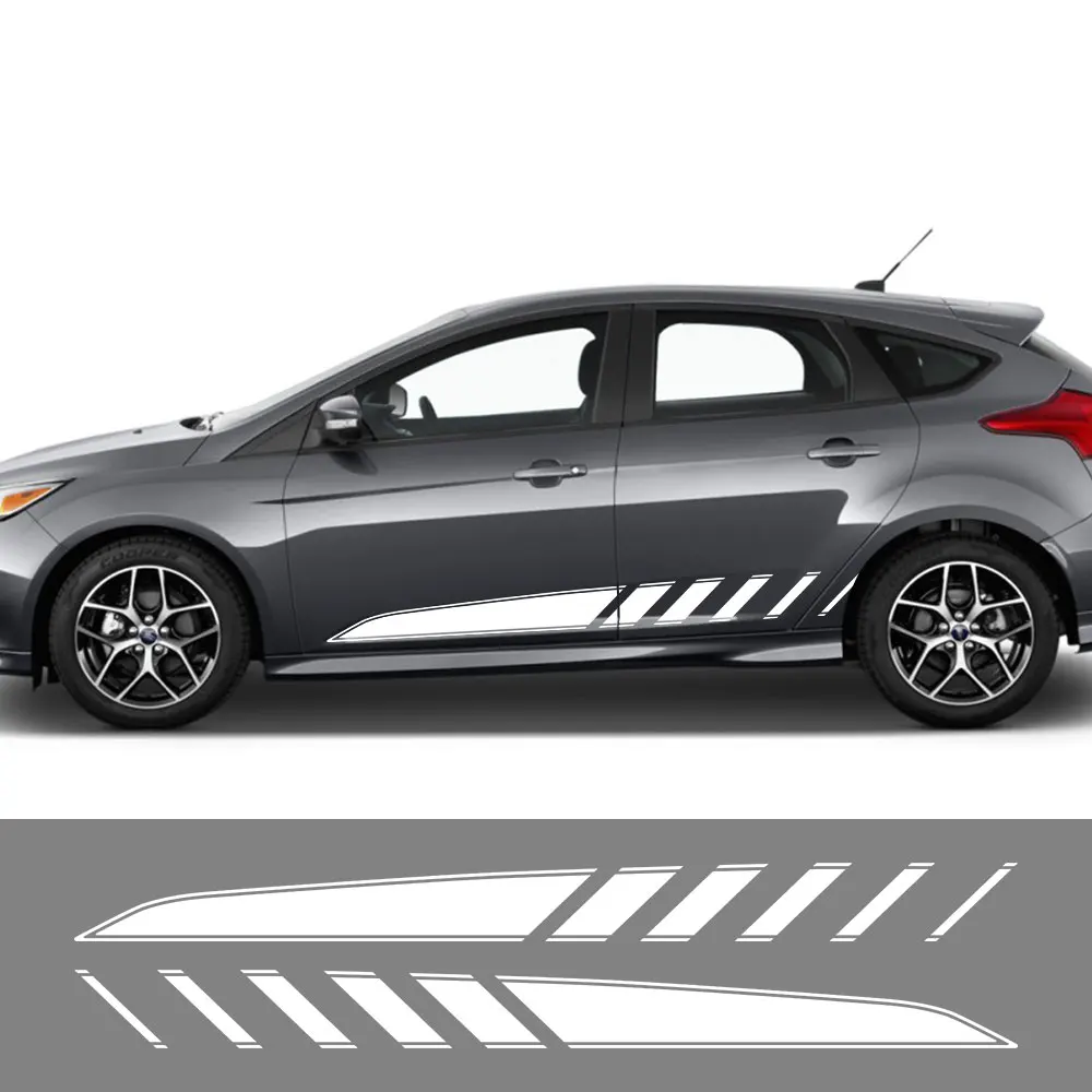 2 шт. автомобильные наклейки для Ford Focus MK2 MK3 MK1 MK4 3 1 автомобильная дверь боковая