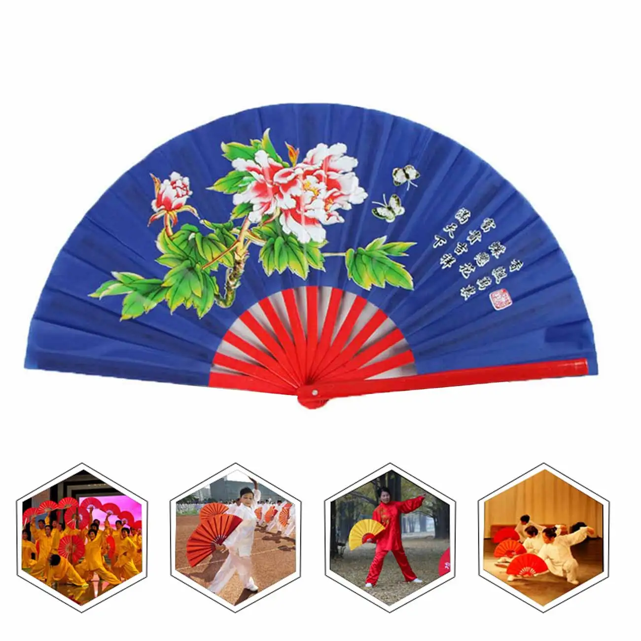 

Hand Fan Wedding Bridal Party Folding Chinese Bamboo Cloth Hand Held Dance Fan Cool Gifts