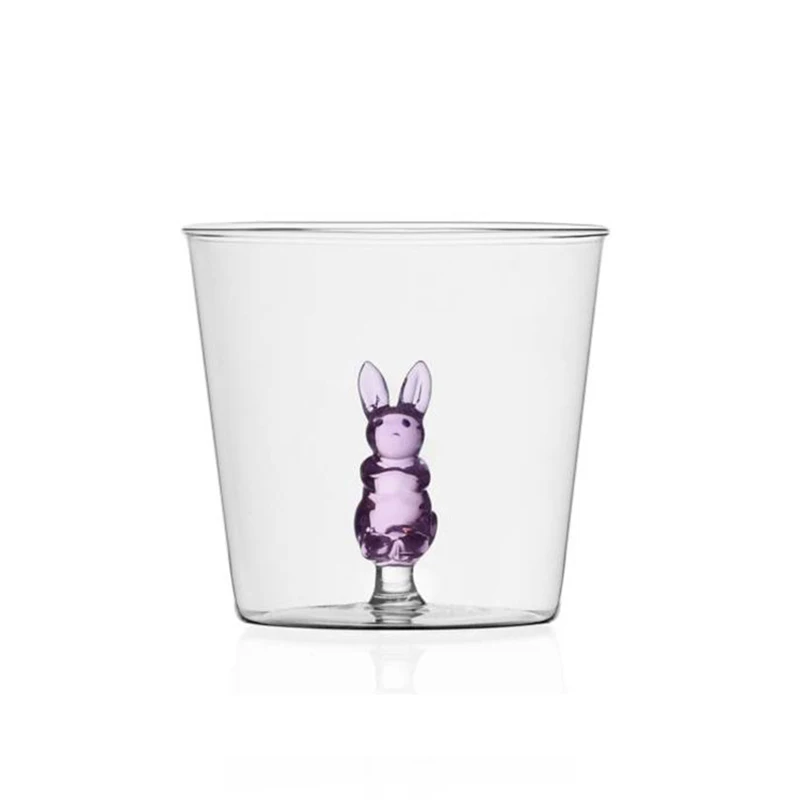 

Lovely Animal Water Cup Creative Design Decorative Glass Lovers Cup Gift Host Cup Breakfast Milk Cup Juice Drink Cup