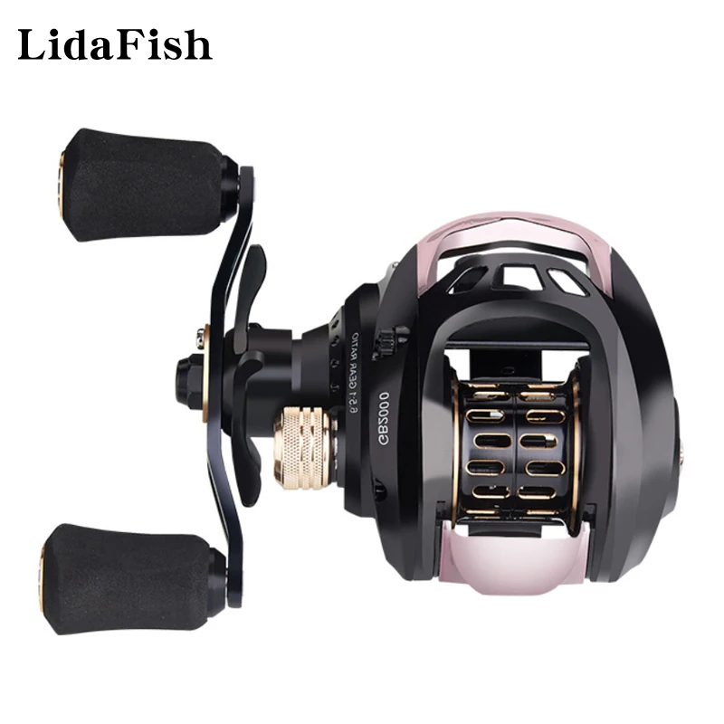 

LIDAFISH 6,5: 1 Рыболовная катушка с легким корпусом для заброса приманки, 6 + 1 шарикоподшипник, сверхмощное рыболовное колесо с максимальным усил...