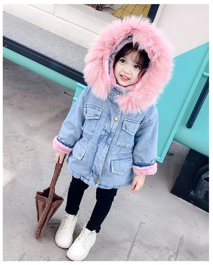 Взрывные модели зимней одежды Ковбойское пальто с меховым воротником для