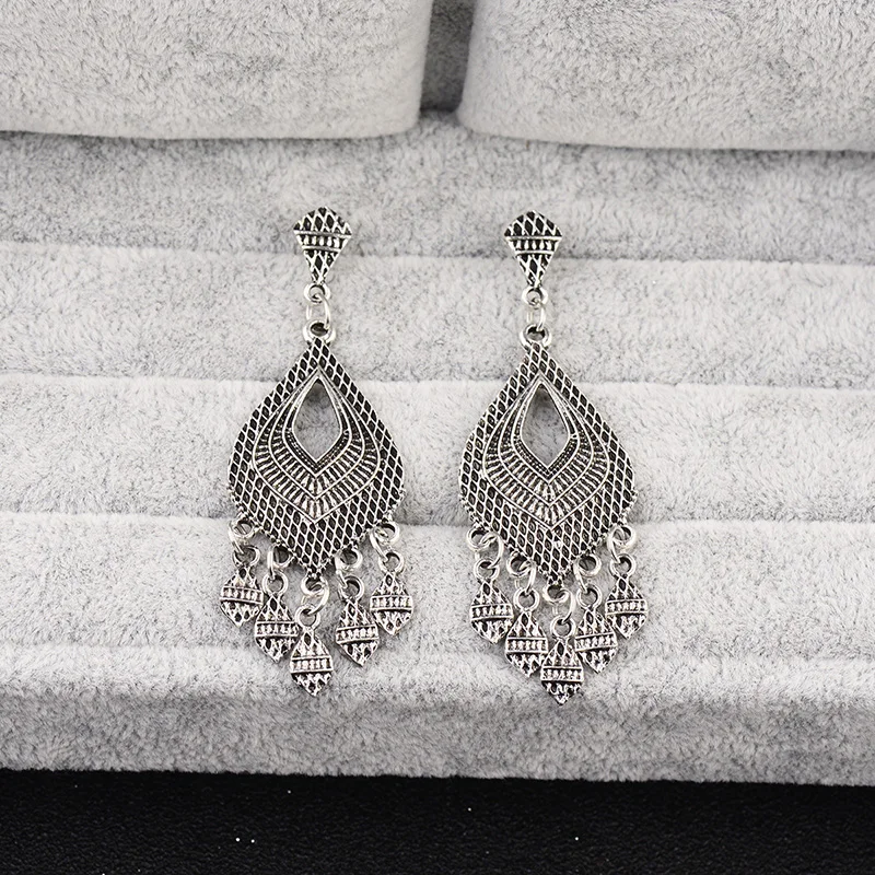 Женские индийские серьги CARTER LISA золотистые и Серебристые этнические с бахромой