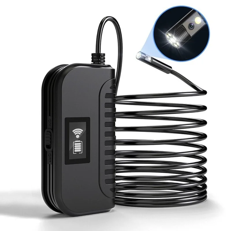 

1080P Camera 6 LED 8mm Double Lens Wifi Borescope 1700mAh HD Industrial IP67 Waterproof with 1/5/10M Cable for Phone PC Tablet