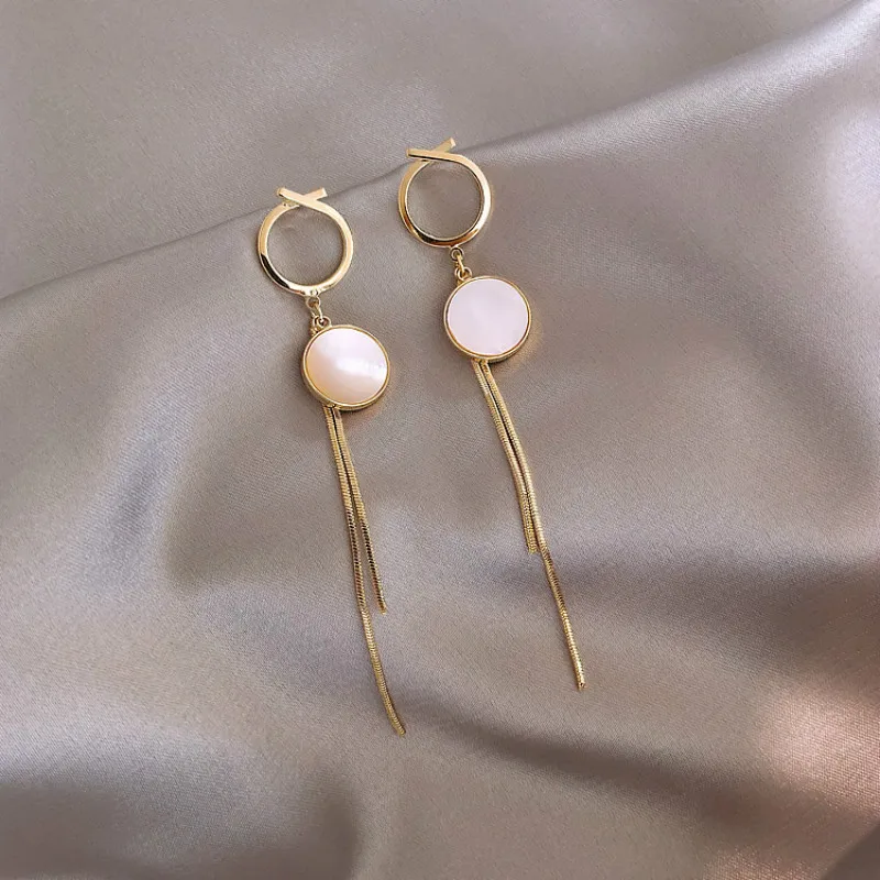 Модный акриловый каплевидный женский свисающий простые геометрические серьги