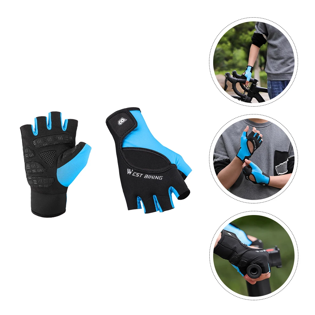 

1 Pair of Cycling Gloves Breathable Unisex Half Finger Anti-slip Cycling Gloves Sports Gloves Mitten
