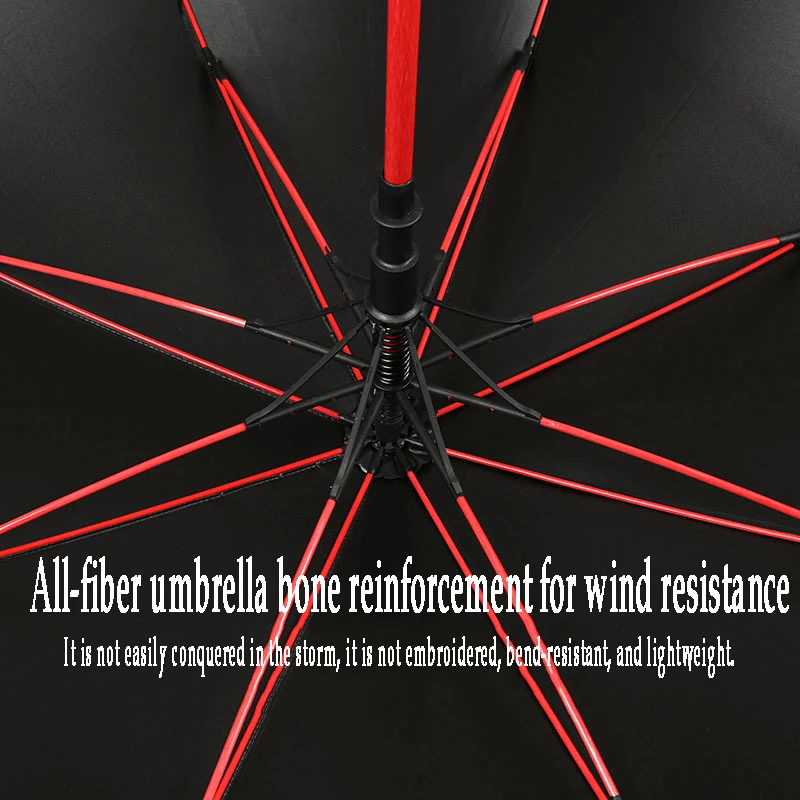 Модный большой зонтик для гольфа с длинной ручкой может быть настроен логотип