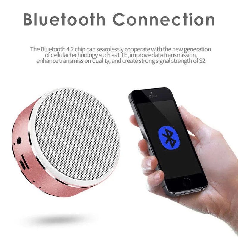 Портативная Bluetooth-колонка Беспроводная мини-колонка стерео Hi-Fi колонка сабвуфер