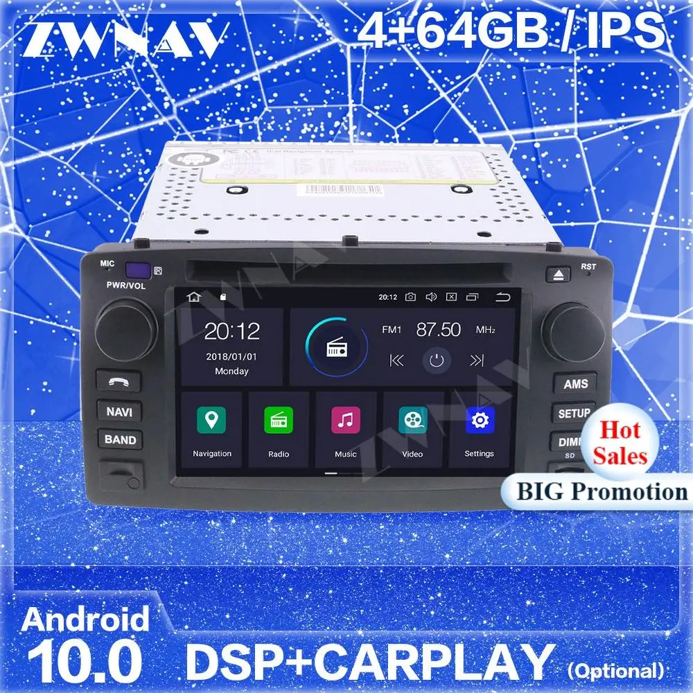 Carplay IPS DSP Android экран для Toyota Corolla EX 2001 2002 2003 2004 2005 2006 автомобильное радио стерео