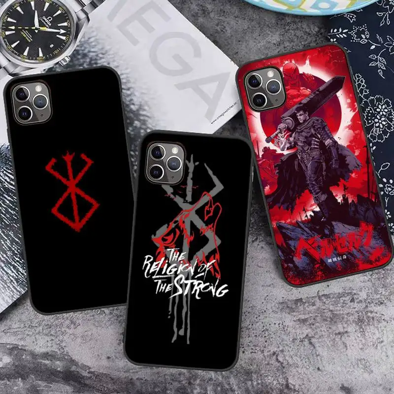 

cool Berserk Phone Case for iPhone 7 8 11 12 Pro X XS XR Samsung A S 6 7 9 10 51 70 mobile bags