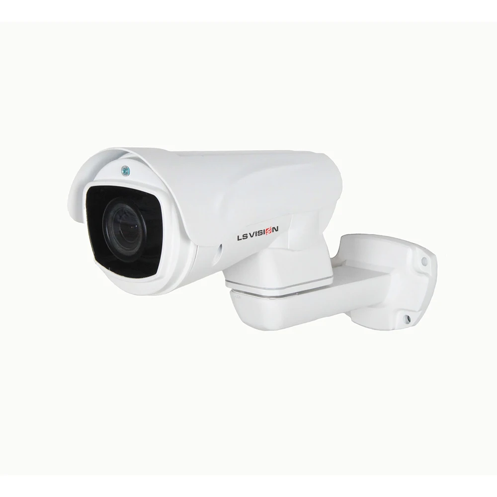 

LS VISION IP66 Waterproof POE 100M Night Vision WDR 10X Zoom Outdoor 4MP PTZ Security Camera With Audio Input Output