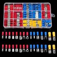 280300480pcs insulated cable connector electrical wire crimp spade butt ring fork set ring lugs rolled terminals assorted kit