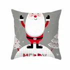 Рождественская декоративная искусственная подушка для дивана, чехол, чехол для сиденья, чехол с рисунком лося, Санта, наволочки 45x45 см