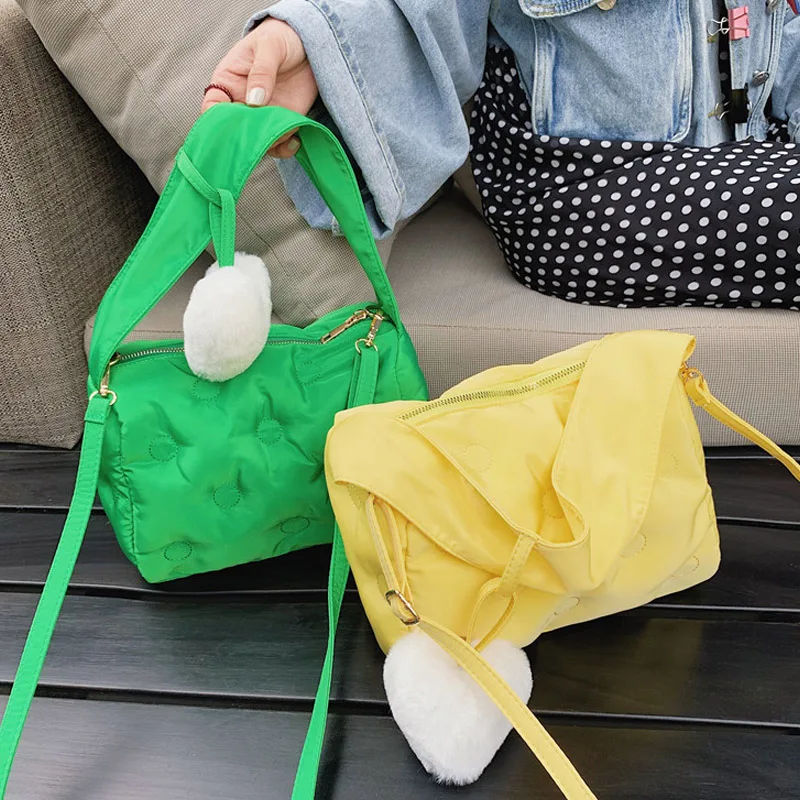 

Fashion Solid Color Space Cotton Handbags 2021 Winter New Down Shoulder Bags For Women Brand Ladies Crossbody Bag Free Shipping