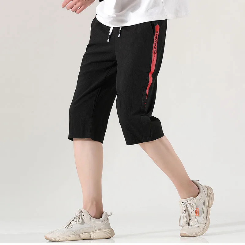 

2020 New Shorts Men Cropped Trousers Fashion Mens Loose Fit Pants Boys Tide Casual Pants Spring Autumn Summer Clothes