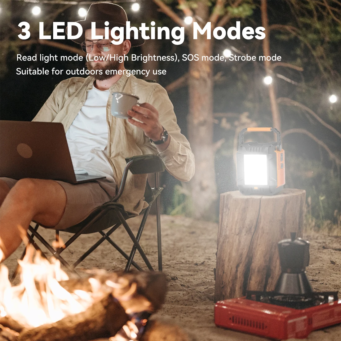 200W Power Station 110V 220V 48000mAh Portable Solar Generator Battery Supply 172Wh Emergency Lighting For Outdoor Camping |