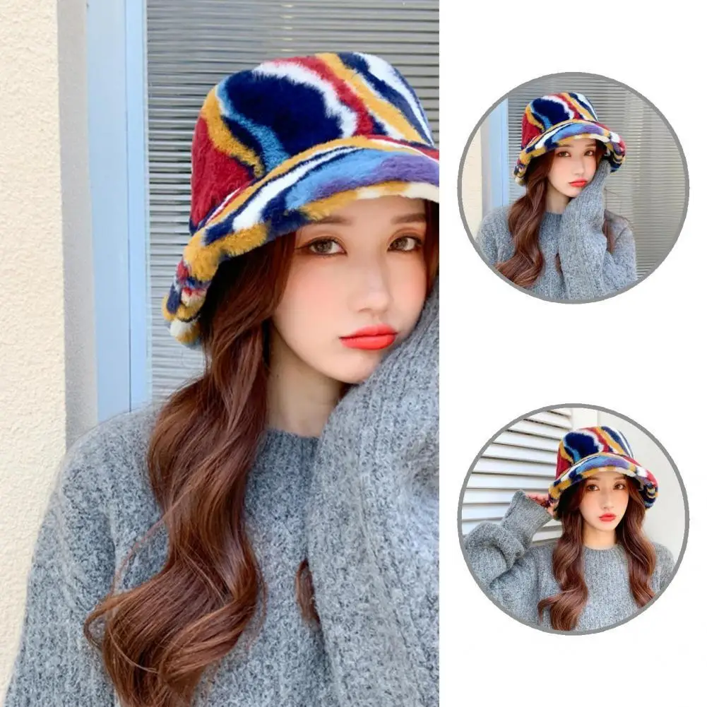 

Comfy Men Women Irregular Colored Stripe Lightweight Hat Print for Daily Life