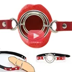 Секс-игрушки Deep кляп для горла, дышащие, с открытым ртом, с замком, для женщин, кожаные, для флирта, ролевых игр