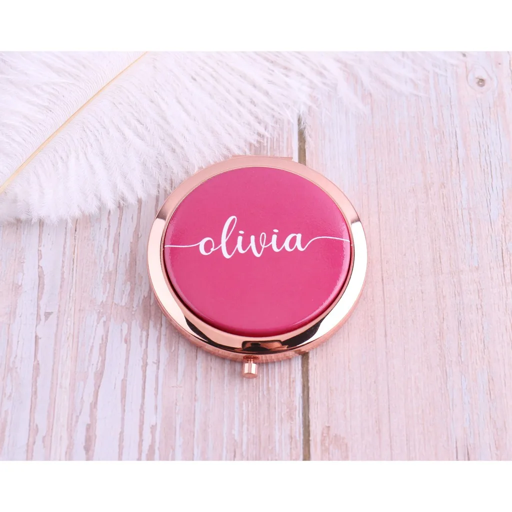 Персонализированные Имя компактное зеркало для путешествия Карманный девичник