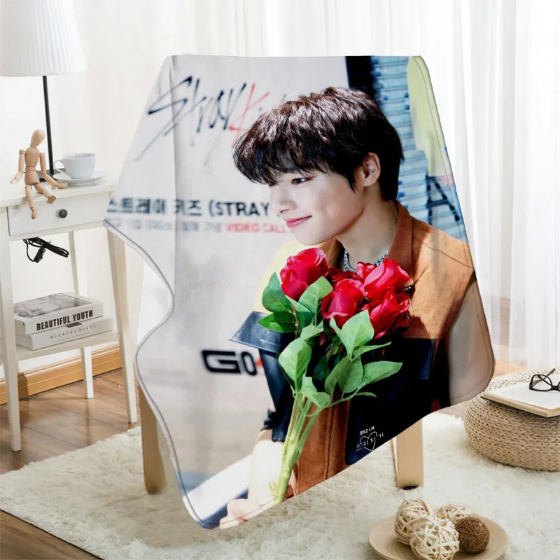 Economici Musife Custom Seungmin Flanella Coperta Progetta La Tua Coperta Coperte Di Flanella Per Divano Dropshipping Fai Da Te