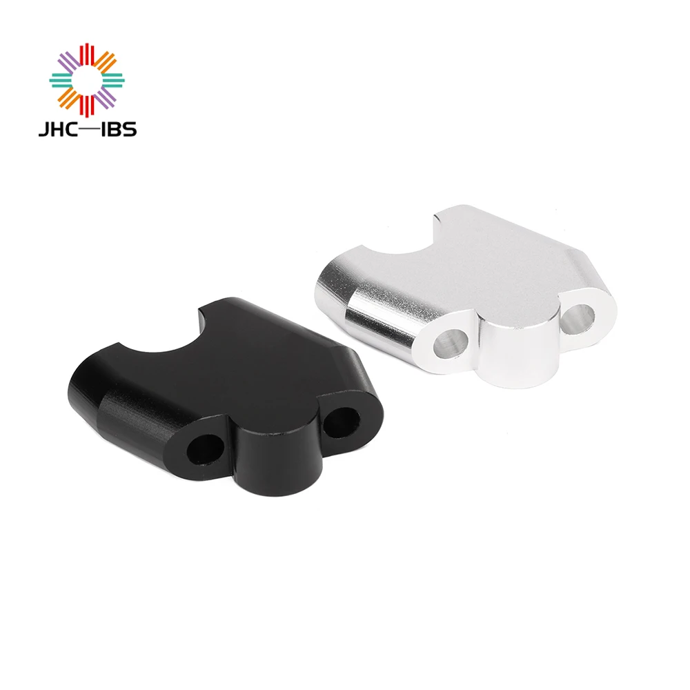 Мотоцикл серебряный и черный CNC алюминий Ручка Бар Крепление Зажим адаптер