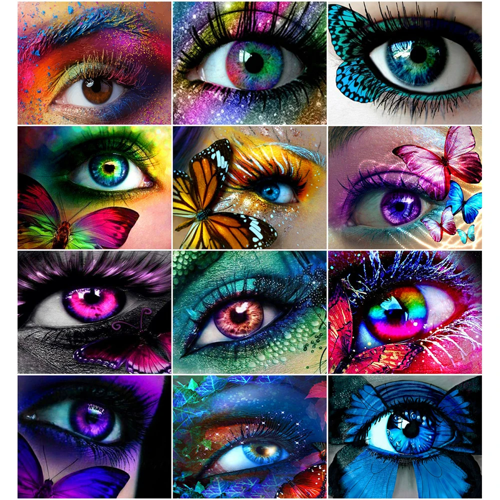 

AZQSD Painting By Numbers Butterfly Picture For Living Room Home Decoration 40x50cm DIY Coloring By Numbers Eyes Handmade Gift