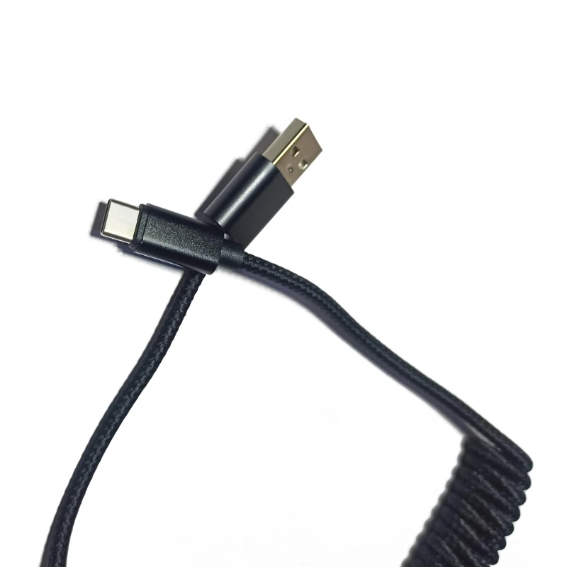 

Type C Micro Coiled Cable Wire Mechanical Keyboard GH60 USB Cable Type-C to USB Port for Poker GH60 Keyboard kit DIY