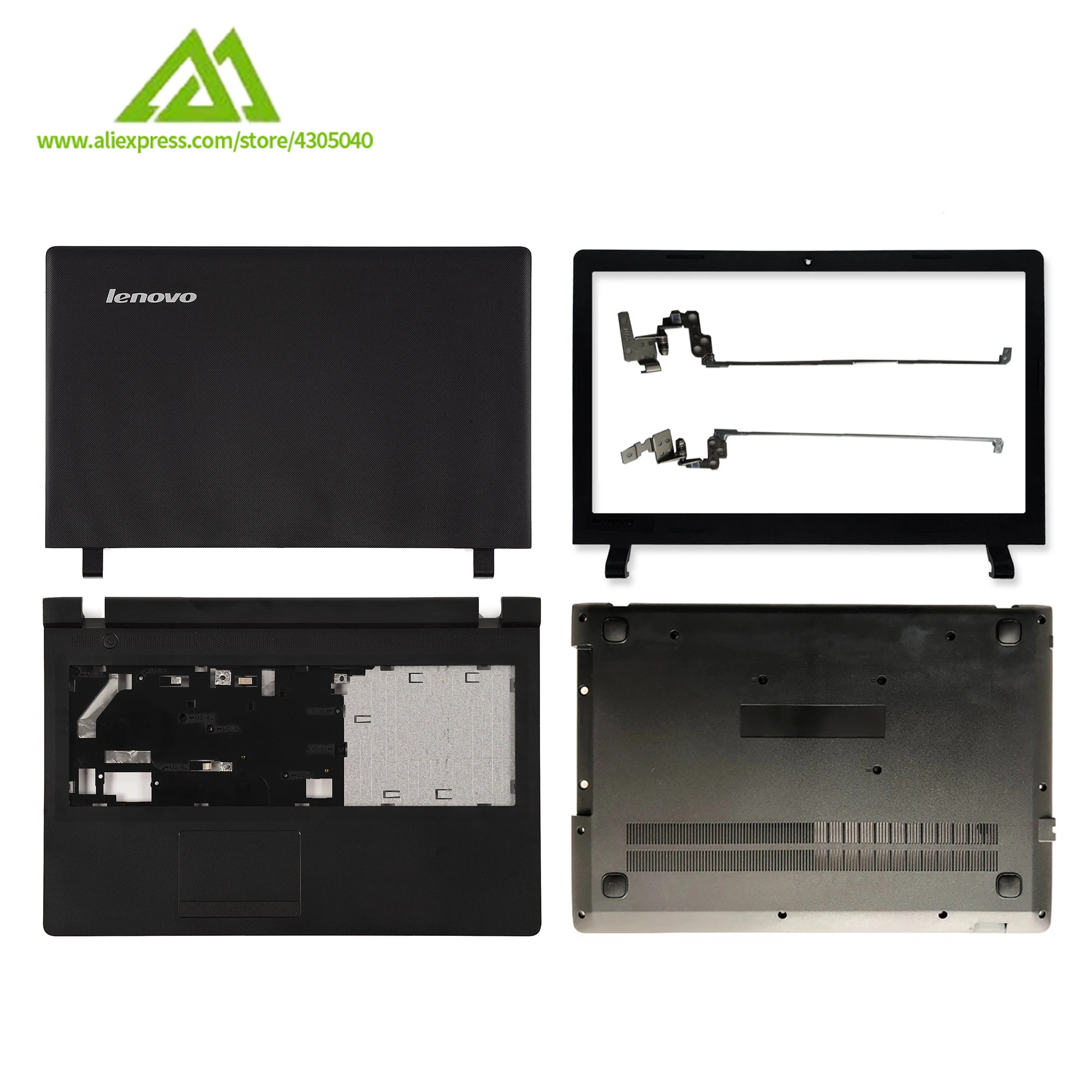 

Новая крышка для ноутбука Lenovo Ideapad 100-15 100-15IBY B50-10, задняя крышка ЖК-дисплея/рамка/петли/Упор для рук/Нижняя крышка черного цвета