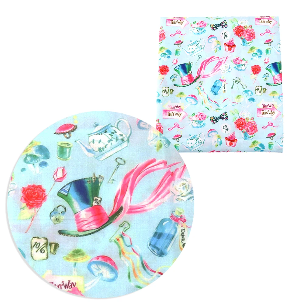 Покерная шапка ключ цветочный полиэстер хлопчатобумажный материал ткань