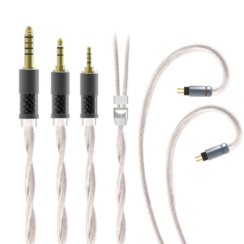 

TRI 2 Core Grace-S High-end Earphone Upgrade Cable Silver-plated and Pure Cooper 2.8mm outer Diameter 2.5/3.5/4.4mm Plug Types