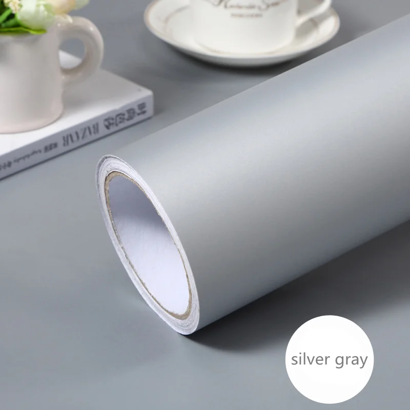 

DIY Peeling Wallpaper Roll Vinyl Solid Color Self-adhesive Room Decoration Wall Sticker Cabinet Renovation Covering Film Paper S