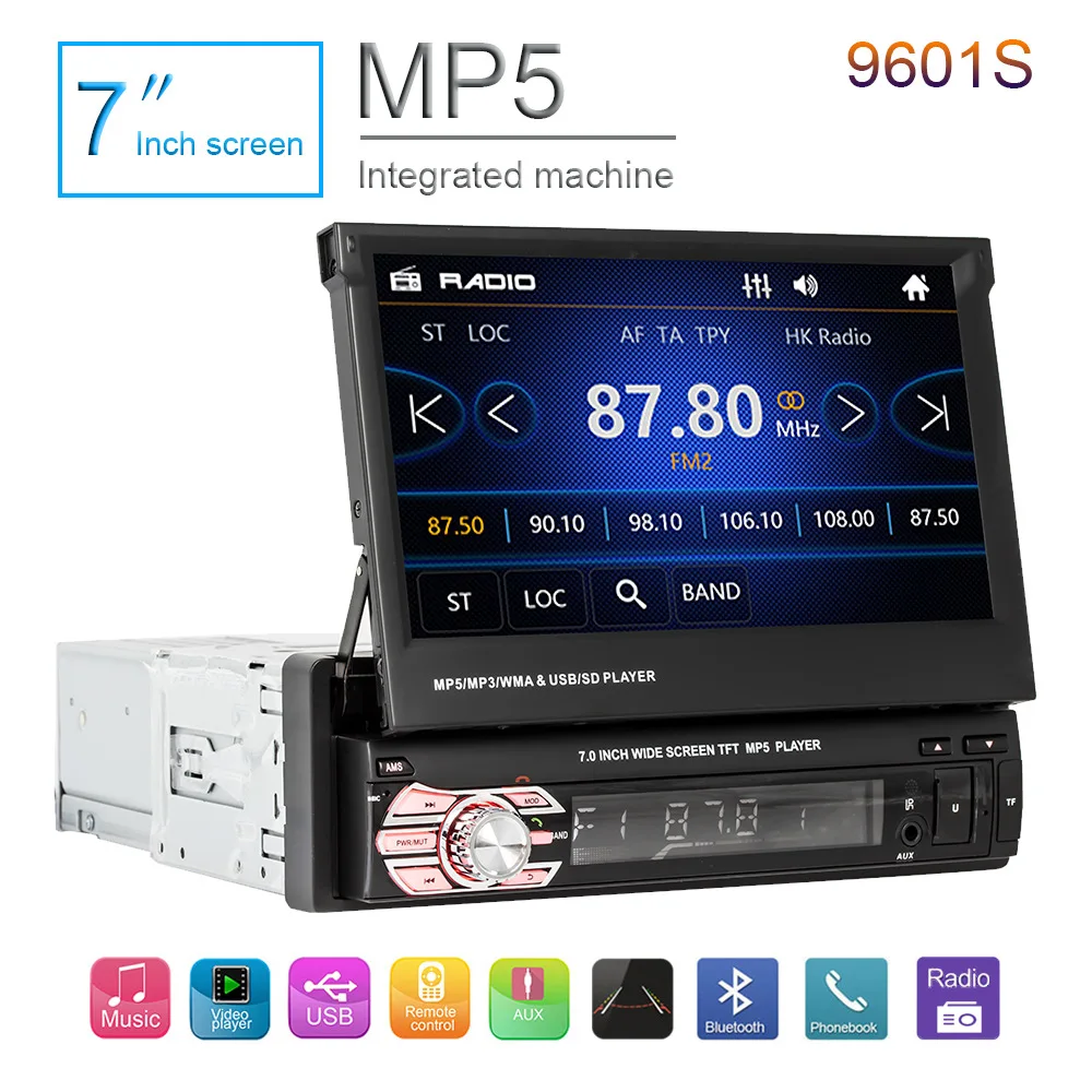 

Автомобильный радиоприемник 5 шт./лот, 1DIN, 7 дюймов, FM, Bluetooth, автомобильный мультимедийный плеер для универсальной автомобильной стереосисте...