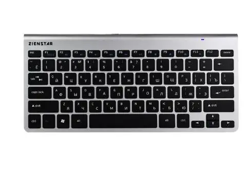 SilverBlack Keyboard Zienstar русская буква тонкая 2,4 ГГц Беспроводная клавиатура мышь для MACBOOK, ноутбука, tv BOX, компьютера ПК, Smart tv с USB Приемником - Цвет: SilverBlack Keyboard