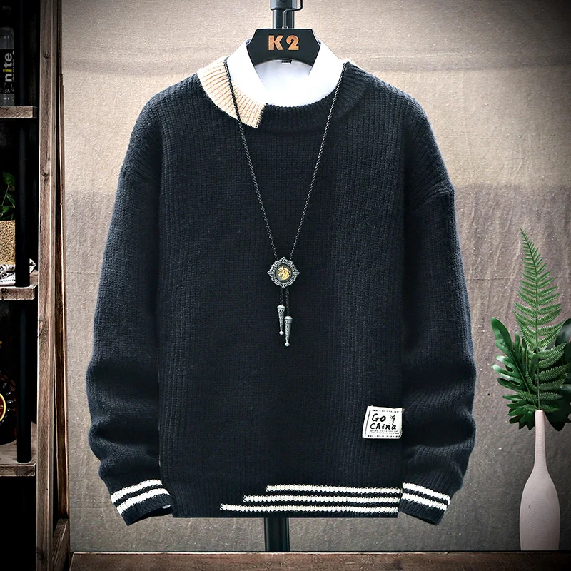 Мужской плотный пуловер осенне-зимний мягкий теплый 2020 | Мужская одежда